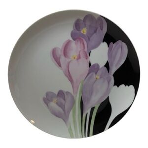 Mikasa Vogue L1052 Floral Dinner Plate - Purple and Black